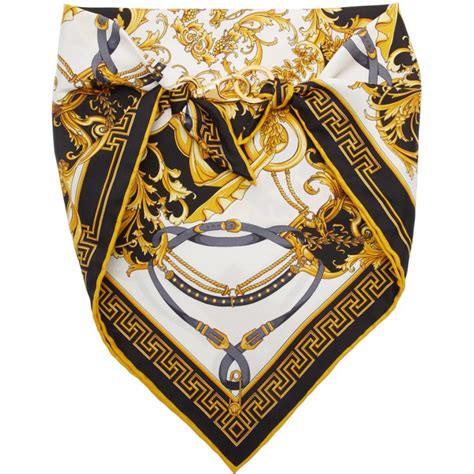 versace t shirt bandana|Versace scarf wool.